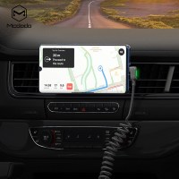 黑色 Type-c双弯头弹簧数据线快充车载用充电线伸缩可长短带灯便携收纳