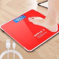 中国红苹果7 电池款 电子称体重秤家用电子秤人体秤体重称成人体重计精准称重仪
