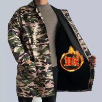 黄碎花(加绒) 小码(建议90-120斤左右) 加绒加厚罩衣冬季工作服男女防水防油干活扫房大褂耐脏长衫防尘服