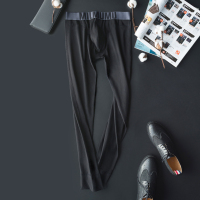 黑色 170(L) 冬季男士款免穿内裤男秋裤薄款潮流紧身太空保暖内衣打底裤衬裤男