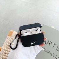 方形耐克黑色[硬壳] AirPods 1/2代通用 潮牌方形耐克Airpods1/2代保护套苹果蓝牙耳机套硅胶盒3代Pr