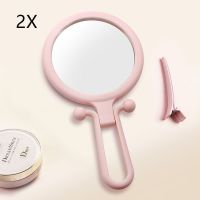 粉色小镜 放大2倍 高品质化妆镜子贵妇名媛双面粉刺痘痘小镜子便携折叠包包女电镀