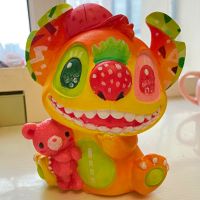 史迪仔一个+12颜料+1条色盘 涂色石膏娃娃涂鸦史迪仔彩绘暗黑KT猫上色搪胶陶瓷diy手工玩具女