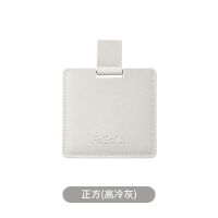 正方(高冷灰) 便携化妆镜手持防摔镜子化妆镜梳妆小镜子随身镜子折叠简约