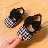 千鸟格黑色9634 内长11cm 12码/1-7个月 0-1岁婴儿格子学步鞋3-67-12个月女宝宝千格鸟小香风软胶底公