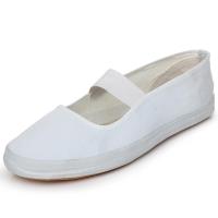 白色松紧带 女款-N43 34 护士鞋软底透气不累脚白网鞋女帆布老式小白鞋布鞋晨练鞋白球鞋田