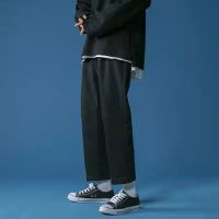 黑色 [001] 27 春秋季西裤男士休闲韩版修身小脚9九分裤坠感百搭时尚直筒西装裤