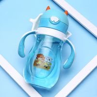 蓝色[480ml]手柄款 标配[自带吸管] 夏季儿童水杯手柄吸管杯子宝宝婴儿学饮杯喝水壶防漏摔幼儿园水壶