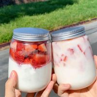 350mlU型瓶 密封盖10只 带贴 杨枝甘露瓶子奶茶杯便携外带塑料饮品打包泰式神器装西米露的杯子