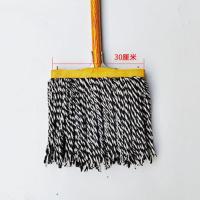 实木-28.6厘米 蓝白 拖布普通拖把棉线大号物业拖把宽头家用老式墩布尘推棉布工厂平拖