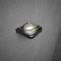 黑色肥皂碟 黑色浴室 香皂盒肥皂架免打孔置物架壁挂式创意沥水皂网皂碟