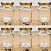 6只75ML燕窝瓶 即食燕窝瓶子玻璃密封罐果酱杯蜂蜜瓶带盖泡沫盒包装瓶小号分装瓶