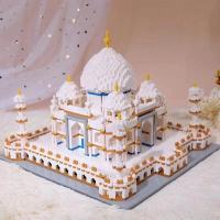 +起件器 泰姬陵 兼容乐高粉色迪士尼城堡积木送女生生日礼物雪景天鹅湖泰姬陵