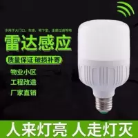 雷达人体感应灯 5瓦 LED智能全自动感应灯家用雷达人体感应灯泡楼梯走廊过道卫生间