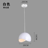 单头白色 送LED球泡 餐厅吊灯现代简约灯LED吊灯创意三头餐吊灯单头吧台饭厅灯具