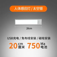 20CM+人体感应(太空银) 白光 led人体感应灯手扫智能衣橱灯鞋柜厨房过道灯超薄无线充电橱柜灯