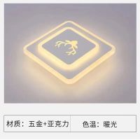 暗装(高亮暖光) 20厘米(花 型款) 正方形现代简约LED过道灯走廊灯 玄关灯阳台灯门厅入户个性创意灯