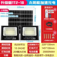 高亮双灯22OO/瓦+大灯珠+高续航 一拖二/各5米/10米加粗紫铜线 太阳能照明灯户外庭院灯一拖二家用室内高续航大功率
