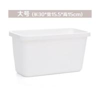 大号白色 创意厨房垃圾储物盒 橱柜门挂式塑料垃圾桶 多功能桌面垃圾收纳盒