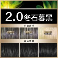 2.0 东石暮黑 巴黎臻萃黑色染发剂自己在家染发膏2019流行色含植物精华油
