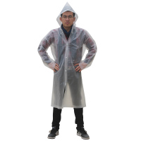 加厚款EVA透明白色 均码 加厚非一次性雨衣成人时尚登山演唱会旅游加厚防水户外雨衣雨鞋套