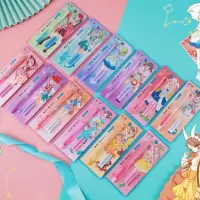10008仙女钢笔-水瓶座 0.5mm 官方标配 明尖 十二星座小仙女流沙钢笔学生专用墨囊可替换墨水蓝色可擦三年级初学者