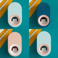 三代 牙膏器颜色随机发一个 全自动挤牙膏挤压神器牙刷置物架壁挂式家用儿童可爱手动吸壁套装