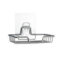 免打孔肥皂架(一个装) 免打孔不锈钢肥皂架卫生间肥皂盒沥水浴室香皂架子双层皂碟置物架