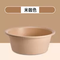 米咖色 单个装 小号 (不划算) 加厚洗脸盆加深塑料盆磨砂大盆家用洗脸盆子洗脚盆洗衣盆脸盆宿舍