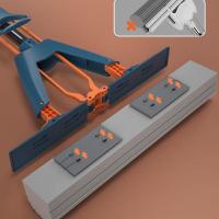 丂特级单棉头[共一个] 无痕擦地海绵拖把免手洗干湿两用对折式家用懒人大号吸水胶棉拖把