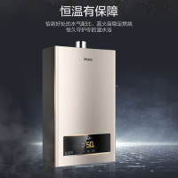 [24h闪发]海尔(Haier)JSQ25-13ZDS(12T)天然气强排式燃气热水器 智能变频恒温 56重安防 13升