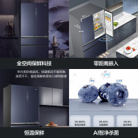 海尔(Haier) 冰箱 BCD-606WGHFD24BTU1 超薄零嵌606升多门冰箱 零距离嵌入 606升大容量储鲜
