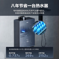 [24h闪发海尔(Haier) 16FA05U1 16升燃气热水器 天然气 高配水伺服恒温 密闭稳燃舱智控 下置风机