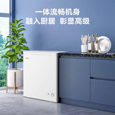 海尔(Haier) BC/BD-142GHDT 冷柜 142升 家用卧式冰柜 冷柜 小冰箱 减霜80%