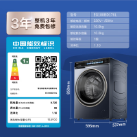 海尔(Haier)10公斤精华洗变频1级能效滚筒洗衣机 EG100BD176L