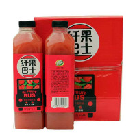 野岭纤果巴士草梅+杨梅 果汁 1.1L*6瓶