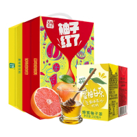 天喔茶庄 蜂蜜柚子茶红柚味250ML*16盒