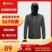 [爆赞优品]时尚暗纹烙夹克[可脱卸帽]夹克外套男3E265A 黑色|军绿