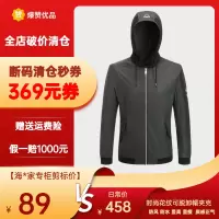 [爆赞优品]时尚暗纹烙夹克[可脱卸帽]夹克外套男3E265A 黑色|军绿