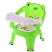 萌猫绿色+餐盘 儿童洗头躺椅可折餐椅可折叠洗头神器宝宝餐桌家用小孩子餐椅洗头