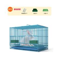 蓝色 小号单笼35*25*26(颜色随机) 兔笼兔子笼荷兰猪笼子松鼠笼豚鼠笼兔窝兔笼子特大号家用宠物笼