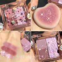 E08小蔷薇[新品首发] thyra三色小萌眼影盘闪粉哑光珠光大地色小盘便携拼色咖啡色