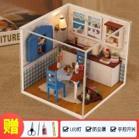 温馨午后+工具包+防尘罩 diy小屋手工制作少女心公主小房子模型拼装别墅生日礼物女