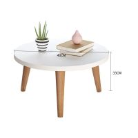 暖白(直径40*33高)圆几榉木腿 北欧飘窗小茶几ins风榻榻米简约窗台阳台茶桌矮桌地毯小型桌子