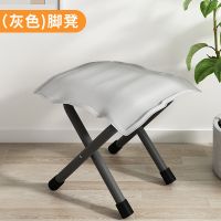 灰色加固加厚款+凳子+可折叠 靠背办公室座椅懒人学习舒适久坐阳台休闲躺椅电脑椅家用折叠椅子