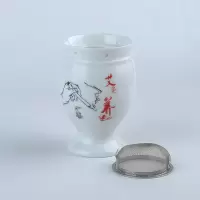新款骨瓷+卡网 艾灸罐陶瓷艾炙盒艾灸仪器家用艾柱艾灸盒腰腹部宫寒刮痧全身通用