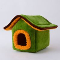 绿色 仓鼠棉窝保暖鹦鹉兔子刺猬金丝熊龙猫豚鼠房子松鼠窝冬季仓鼠用品