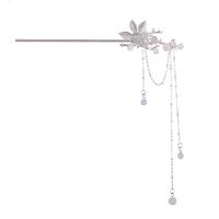 银色发簪 一支 汉服头饰流苏步摇簪子原创中国风手工盘发发簪百搭日常女古风发饰