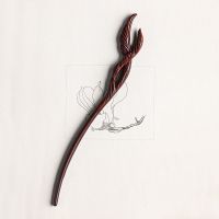 [天然原木]寰谛凤翎 小叶紫檀木发簪檀木簪子中国风木质发钗盘发头饰古典汉服饰品简约