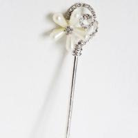 五瓣花- 发饰发卡头饰品韩国蝴蝶结水钻珍珠精致发梳合金发簪丸子头盘发器